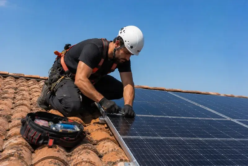 Maintenance et monitoring de panneaux solaires à Peyrens